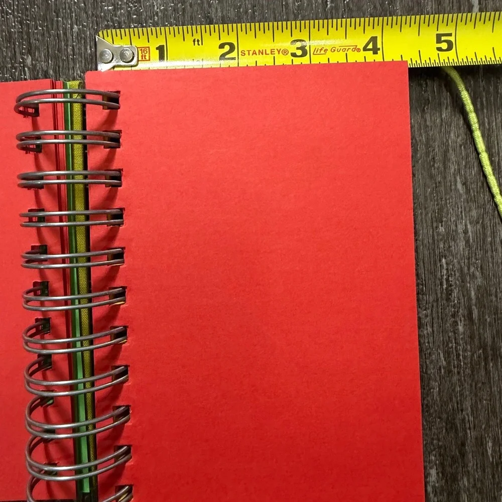 Papyrus Mini Notebook Unisex Small Lime Green Rainbow Color Block Spiral Journal
